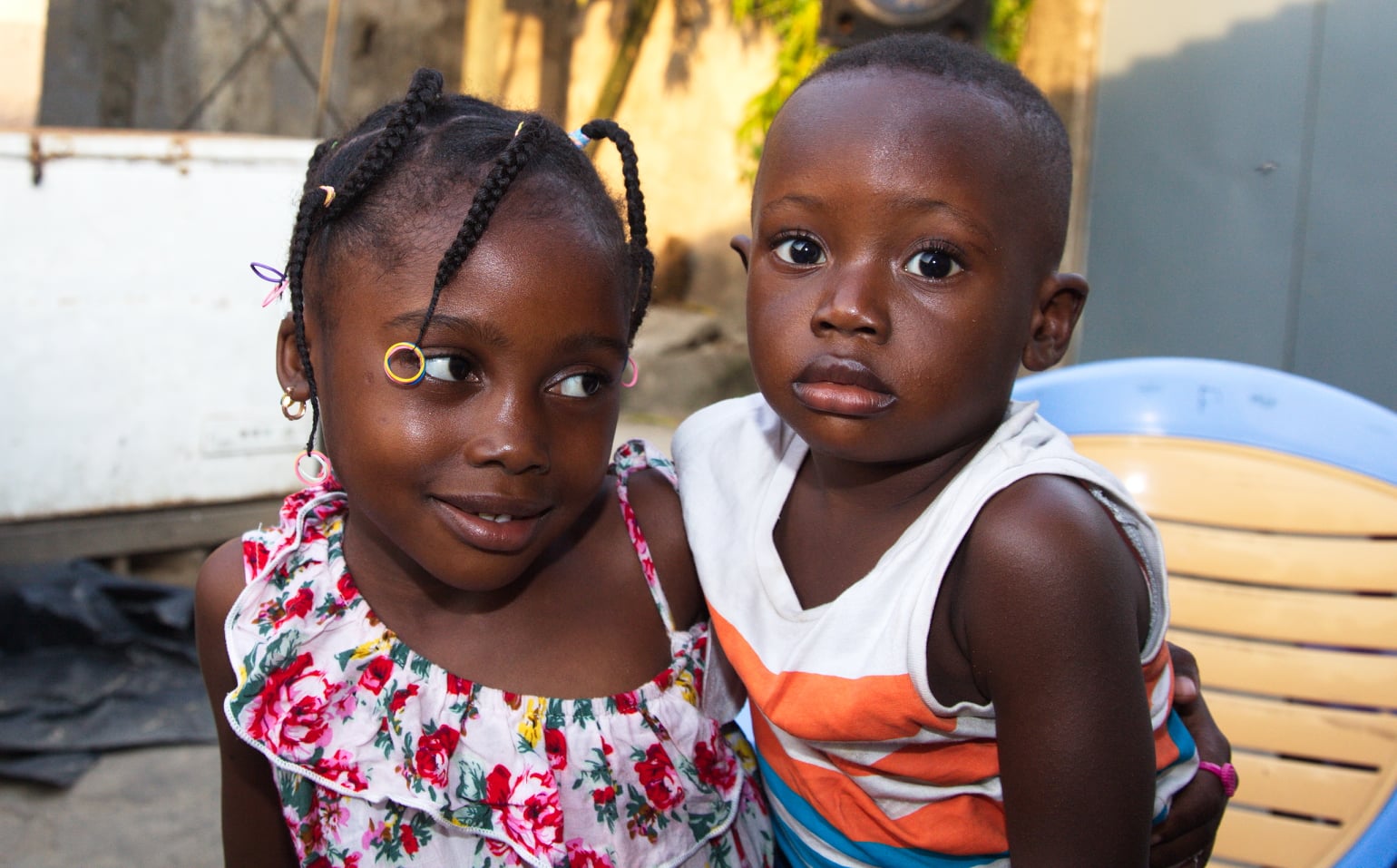 enfants beneficiant de l'aide de l'asso